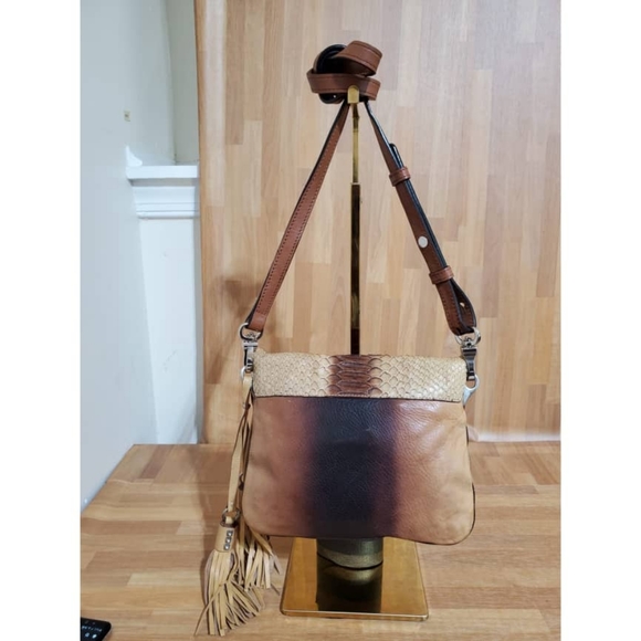 Authentic Prada Pushlock Python Leather Crossbody Bag - Picture 2 of 10